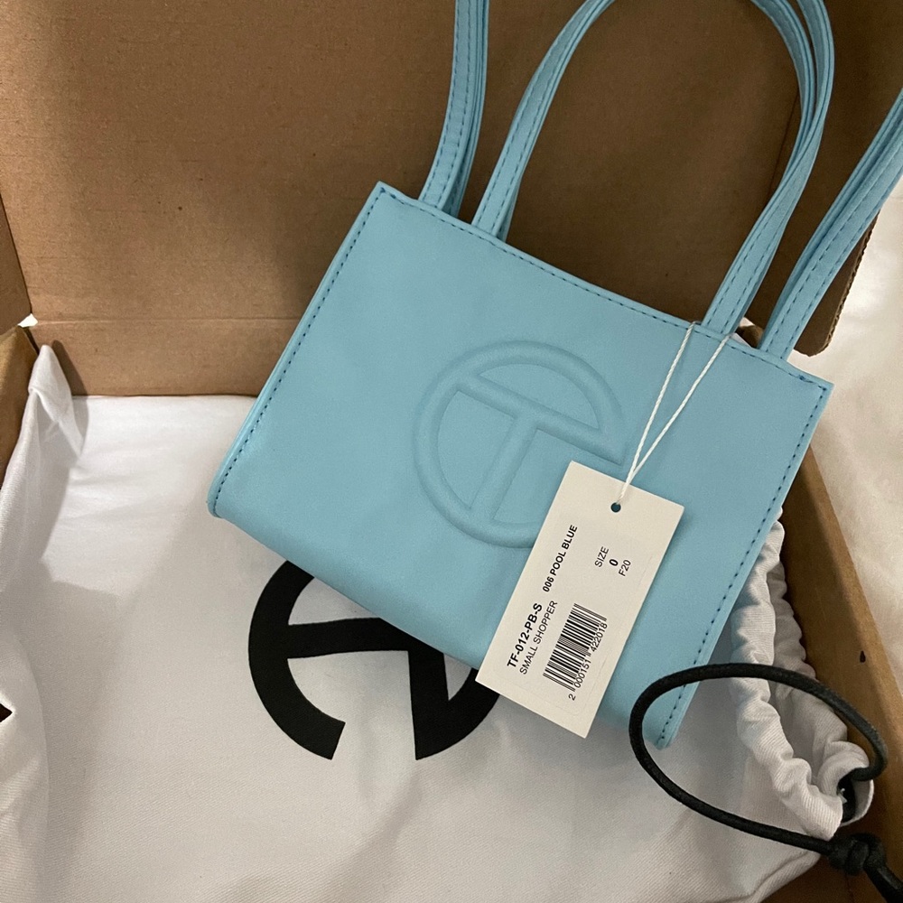 NWT Telfar Pool Blue Small Shopping Bag